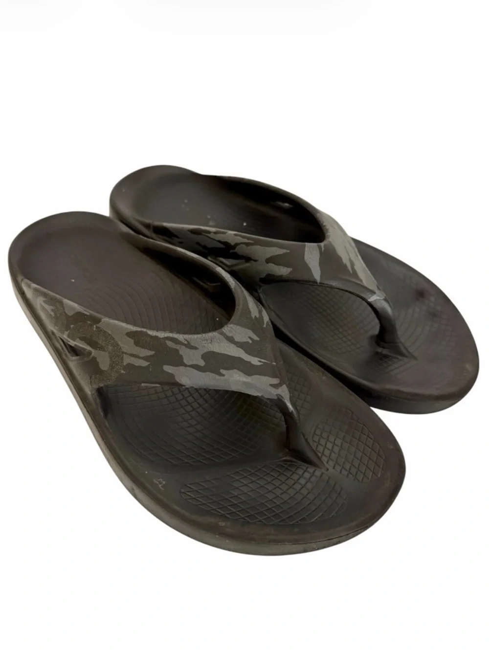 OOFOS OOriginal Thong Flip Flop Sandals Camo Comfort Recovery Unisex M9 W11